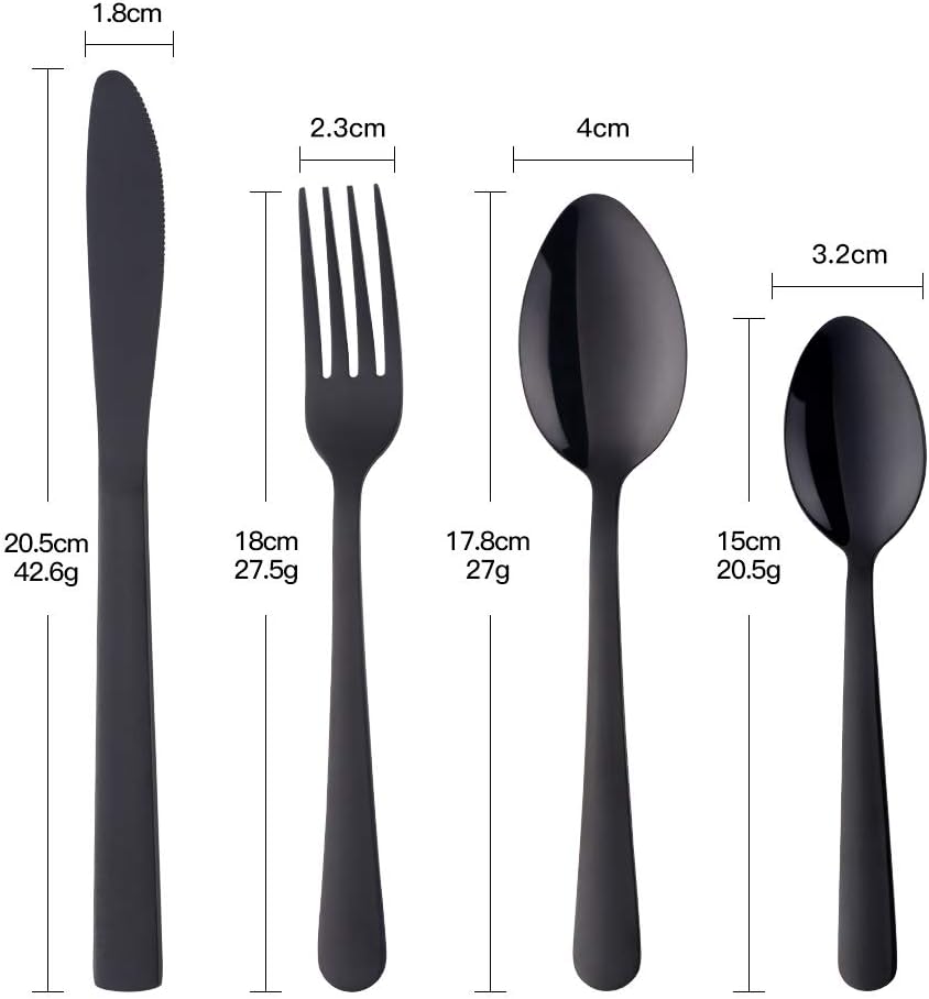 BuyGo Rainbow Silverware Set Flatware Set Stainless Steel Colorful Dinnerware Set 16-Piece Multicolor Cutlery Set, Service for 4