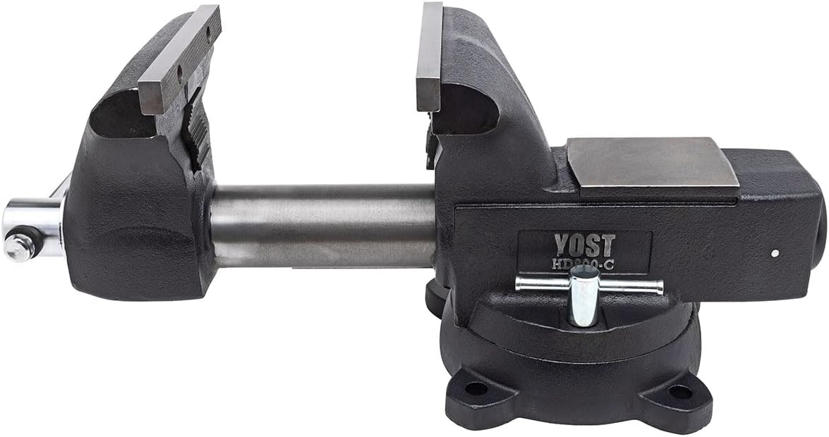 Yost Vises LV-4 Homeowner's Vise | 4.5 Inch Jaw Width with a 3 Inch Jaw Opening Home Vise | Secure Grip with Swivel Base | Blue