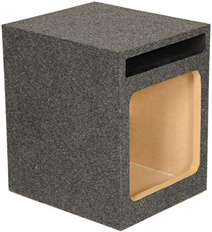 QPower QBOMB Single 12-Inch Speaker Box – Side-Ported Design with Black Bed Liner – Compatible with Kicker L7 Subwoofer