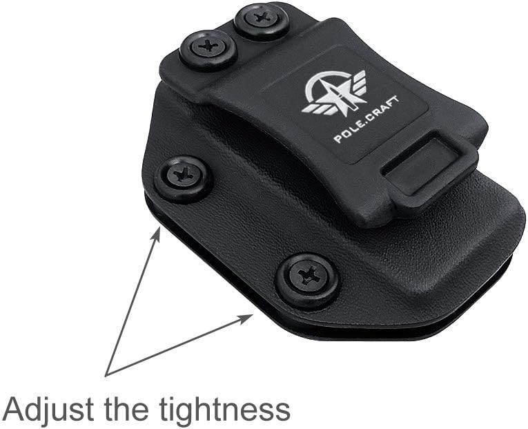 POLE.CRAFT IWB/OWB Magazine Holster Kydex - Mag Carrier Fits: 9mm .40 Double Stack / 9mm .40 Single Stack - P365 1911 Glock 19 19X 17 26 27 28 43 22