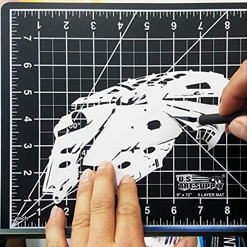 U.S. Art Supply 24" x 36" Self-Healing Cutting Mat 5-Ply - Double-Sided White/Blue Craft Mat, Non-Slip Cutting Mats for Crafts, Sewing, Quilting, Scrapbooking | Double-Sided White/Blue Craft Mat, Non-Slip Cutting Mats for Crafts, Sewing, Quilting, Scrapb…