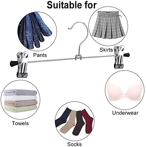 NORTHERN BROTHERS Pants Hangers with Clips, Heavy Duty 20 Pack