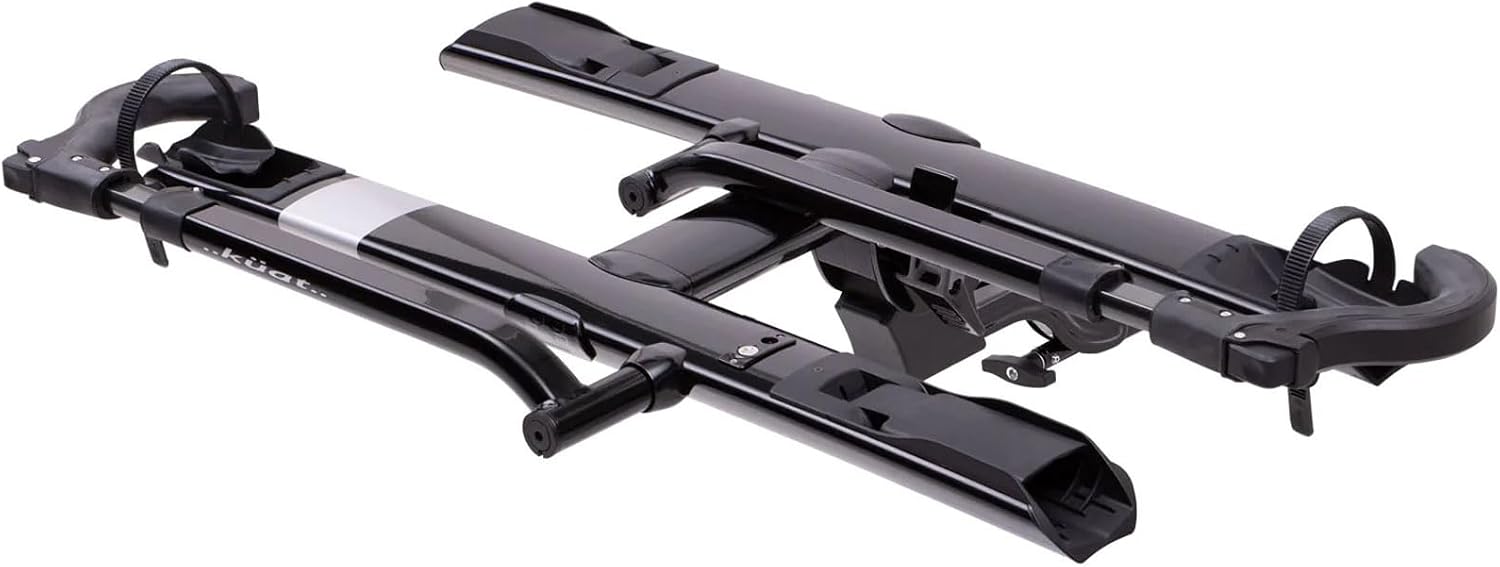 Kuat Sherpa 2.0 Compact 2-Bike Transporting Hitch Rack | Durable Lightweight Aluminum Compact 2-Bike Transporting Hitch Rack w/Cable Lock & Foldable Tire Cradles, 40 Lbs per Tray