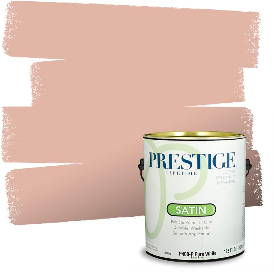 PRESTIGE Paints Exterior Paint and Primer In One, 1-Gallon, Satin, Comparable Match of Sherwin Williams* Grandeur Plum*