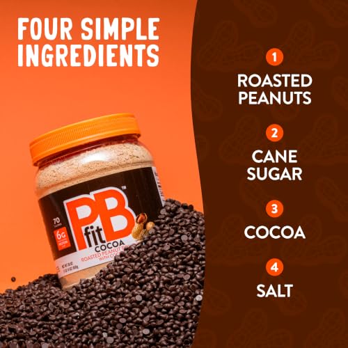 PBfit Cocoa Peanut Butter Powder 24 Oz, Peanut Spread with 6g Protein