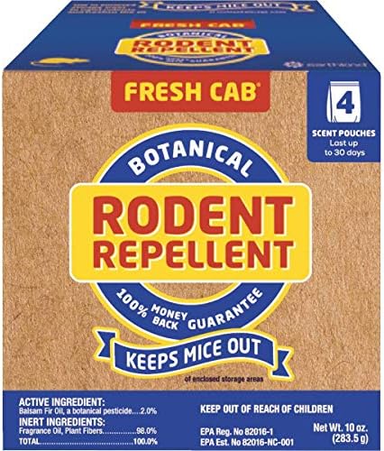 EarthKind EMW7208598 Fresh Cab Rodent, Rats and Mice Repellent With Blend Of Plant Fiber and Botanical Extracts For Use On The Farm