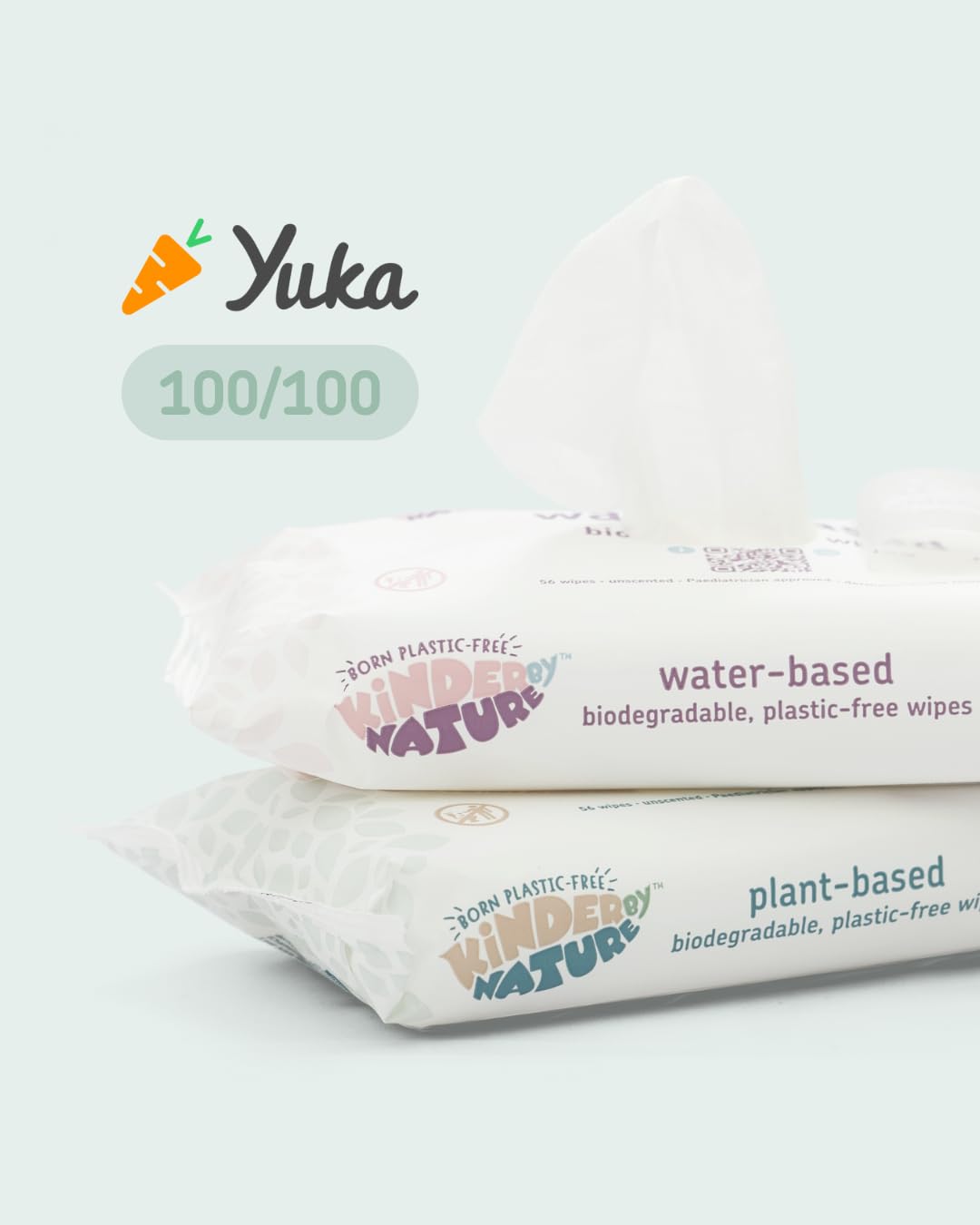 Kinder by Nature Plant Based Baby Wipes - 100% Biodegradable & Compostable, 672 Count (12 Packs of 56) - 99% Plant-Based Ingredients