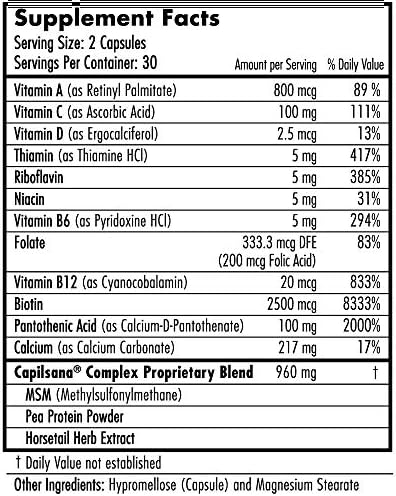 Hairfinity Hair Vitamins - Scientifically Formulated with Biotin, Amino Acids, and a Vitamin Supplement that Helps Support Hair Growth - Vegan - 60 Veggie Capsules (1 Month Supply)