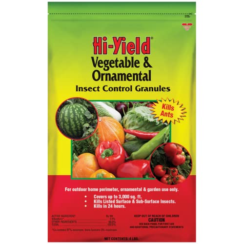 Hi-Yield (32325) Vegetable & Ornamental Insect Control Granules, 4 lbs | Lambda-cyhalothrin granules - Controls soil and foliage insects in vegetable & ornamental gardens - Gardeners