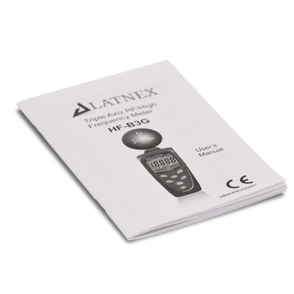 HF-B3G Triple Axis HF RF EMF Meter Analyzer and Detector + Aluminium Case & Calibration Certificate: 50MHz - 3.5GHz Measuring EMF from Cell Phones