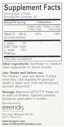 BioGaia ProTectis Baby Drops with Vitamin D, 0.34 oz (Pack of 6)