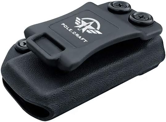 POLE.CRAFT IWB/OWB Magazine Holster Kydex - Mag Carrier Fits: 9mm .40 Double Stack / 9mm .40 Single Stack - P365 1911 Glock 19 19X 17 26 27 28 43 22
