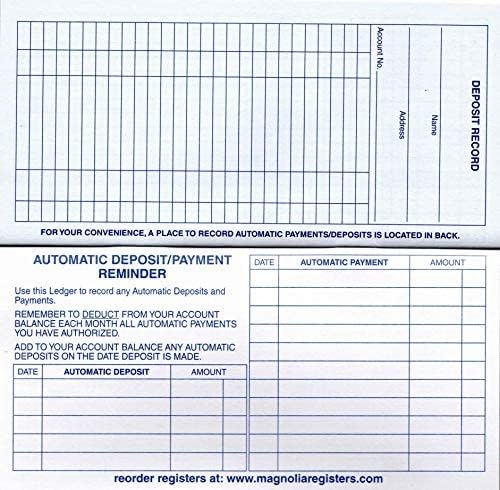 Checkbook Registers, 23-24-25 Calendars, for Personal Checkbook, Transactions Ledgers (10 Checkbook Registers)