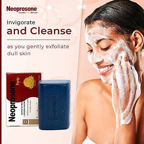 Neoprosone, Skin Brightening Soap | 2.02 oz / 80 g | Hyperpigmentation Soap, Fade Dark Spots on: Body, Knees, Face, Armpits | with Glycerin (2.82 Ounce (Pack of 1))