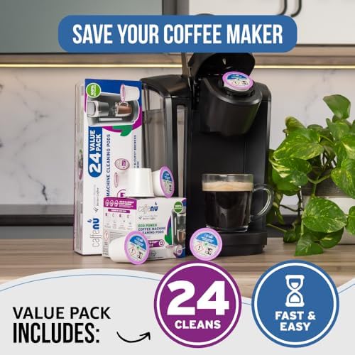 Caffenu Keurig Compatible Cleaning Rinse Pods, 8-Pod Cleaner Kit