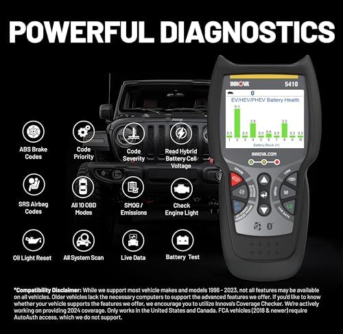 Innova 5410 All-System OBD2 Scanner Diagnostic Tool for Cars & Trucks – Automotive Scan Tools for Engine, ABS, SRS & Transmission