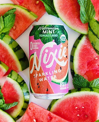 Nixie Organic Watermelon Mint Sparkling Water 8 Pack, 12 FZ