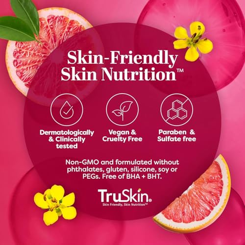 TruSkin Vitamin C Super Serum for Face, 5 Skin Benefits, 1 fl oz | Vitamin C, Retinol, Niacinamide, Hyaluronic Acid and Squalane to brighten, firm, smooth, hydrate, and refine skin