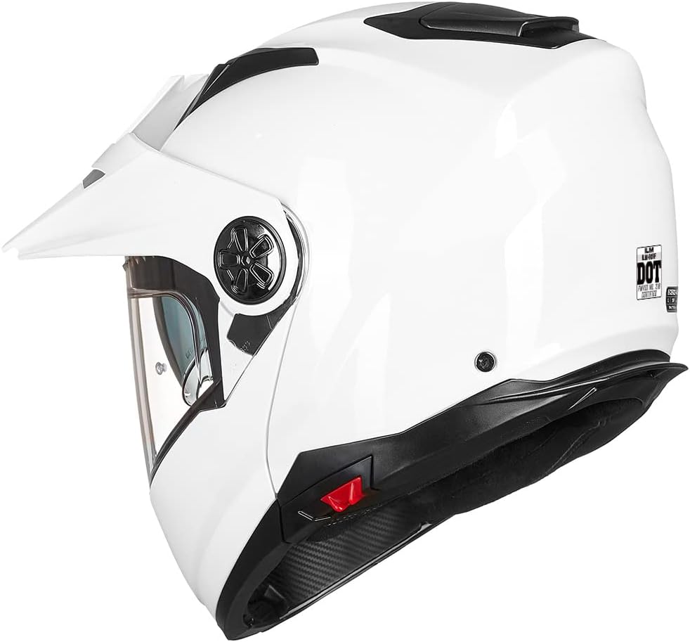 ILM Motorcycle Full Face Modular ATV Helmet Three in One Snowmobile Casco with Pinlock Anti Fog Visor for Men Women DOT Model 909F