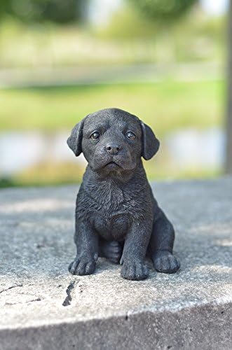 Hi-Line Gift Ltd Labrador Puppy Statue, Black