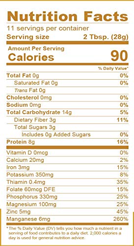 Lekithos Organic Wheat Germ Protein 8oz, USDA Organic Plant-Based Superfood, 8g Protein, European Quality Flakes