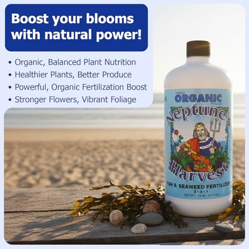 Neptune's Harvest Fish & Seaweed Liquid Fertilizer (2-3-1) - 1 Gallon Bottle - Plant Food for Garden - Indoor & Outdoor Organic Plant Fertilizer for Vegetables, Flowers, Fruit, and Lawns