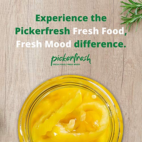 Pickerfresh Banana Peppers - Deli-sliced Pepper Rings - Medium Hot Deli Style Chili Pepper - Simple Ingredients - Non-GMO, Gluten Free