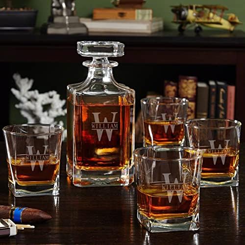 Personalized Whiskey Decanter - Luxury Bourbon & Scotch Decanter for Liquor