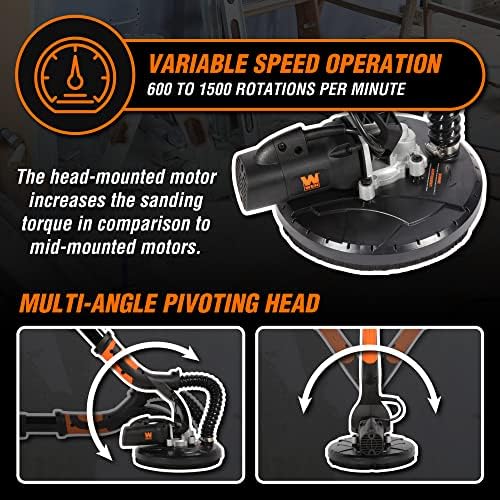 WEN Drywall Sander, Variable Speed with 15 ft. Hose (6369)