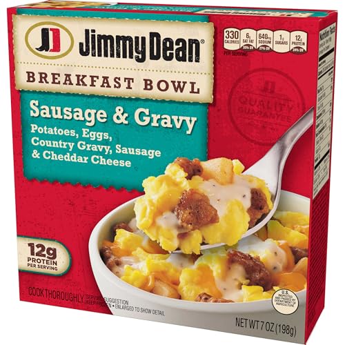 Jimmy Dean Country Gravy Sausage and Cheddar Potatoes and Egg Breakfast Bowl, 7 Ounce -- 8 per case.