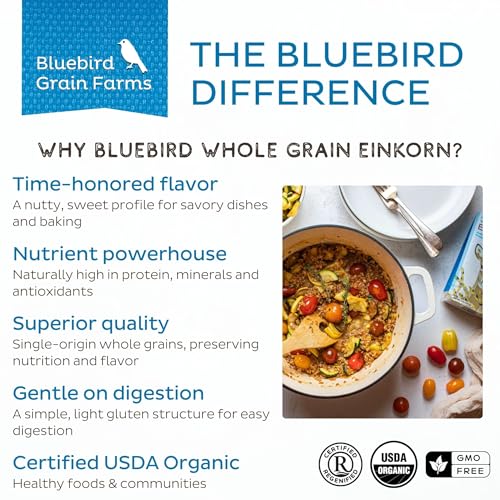 Bluebird Grain Farms Organic Whole Grain Einkorn, 1 Lb.