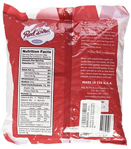 Red Bird The Original Individually Wrapped Soft Peppermint Puffs 8.0 Oz