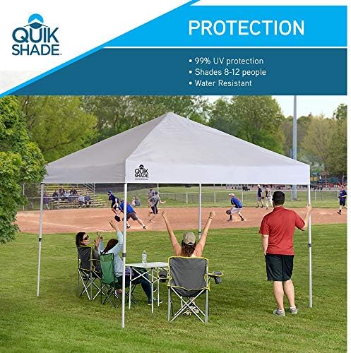 Quik Shade Commercial 10 x 10 ft. Straight Leg Canopy, White