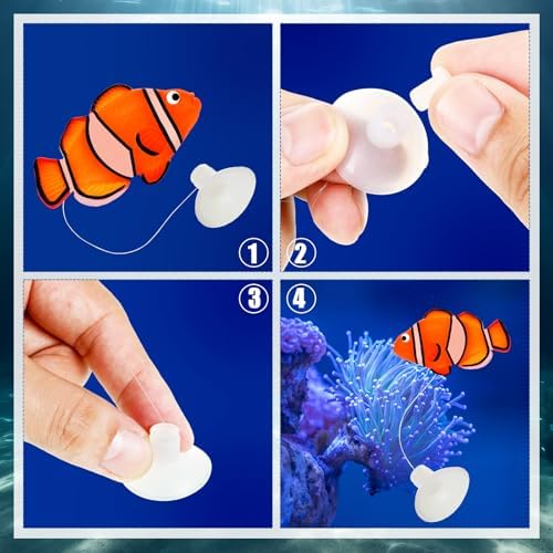 Weewooday 7 Pcs Artificial Fish Glowing Effect,Modern Color