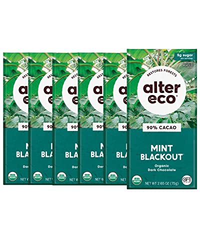 Alter Eco | Dark Chocolate Bars | Pure Dark Cocoa, Fair Trade, Organic, Non-GMO, Gluten Free (12-Pack Dark Sea Salt)