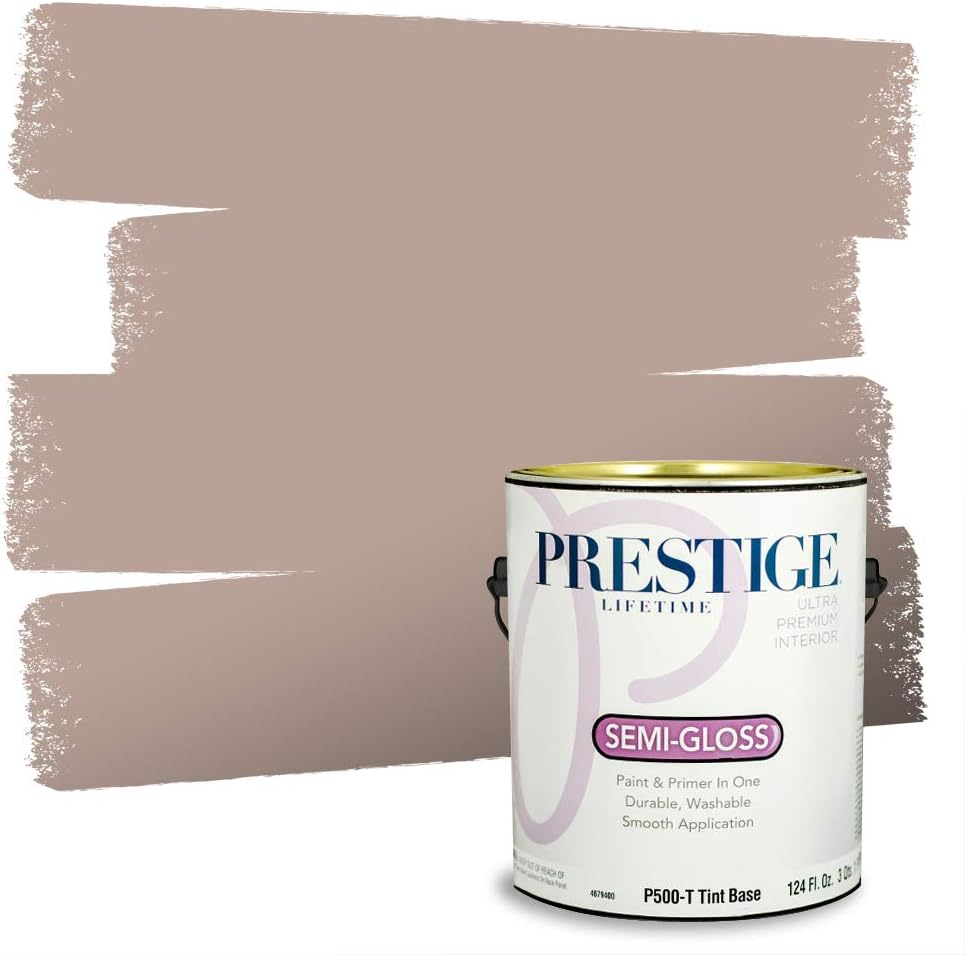 PRESTIGE Paints Exterior Paint and Primer In One, 1-Gallon, Semi-Gloss, Comparable Match of Sherwin Williams* French Roast*