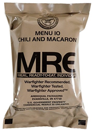 Chili and Macaroni MRE Meal - Genuine US Military Surplus Inspection Date 2020 and Up | Genuine US Military Surplus MRE, Chili and Macaroni flavor