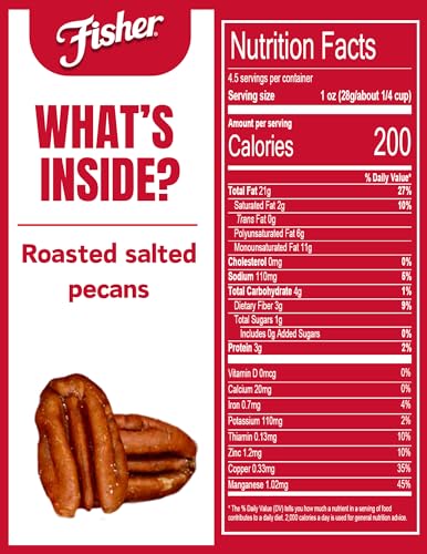 Fisher Snack Glazed Pecans Candied, 24 oz, Pack of 1 | Junior Mammoth Candied Pecans, Perfect For Gifting Or Personal Enjoyment, Crunchy, Irresistibly Sweet