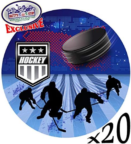 Deluxe Hockey Theme Party Supplies Set for 20 People, Includes 20 Large Plates, 20 Small Plates, 20 Napkins