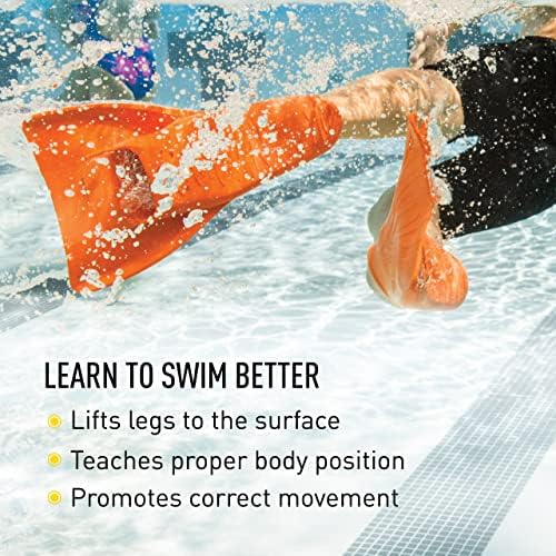 FINIS Booster Swim Fins for Kids - Floating Rubber Fins - Teaches Kick Technique - Open-Toe Design - Comfortable Fit