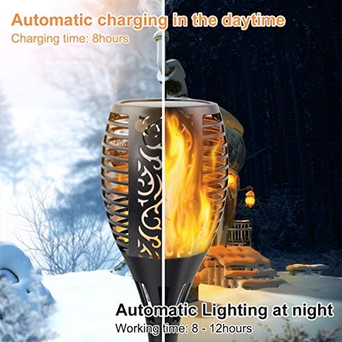 8Pack Flickering Solar Lights Outdoor Dancing Flame 3 Installation
