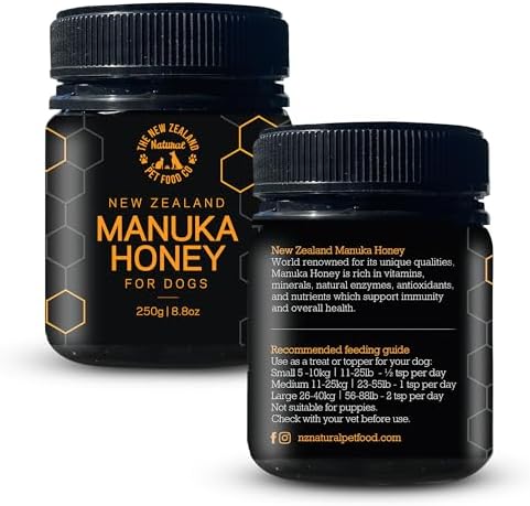 The New Zealand Natural Pet Food Co Woof Dog Treats - Manuka Honey, Dog Treats Small & Large Dog, Natural, Topper or Dog Treat, 8.8oz
