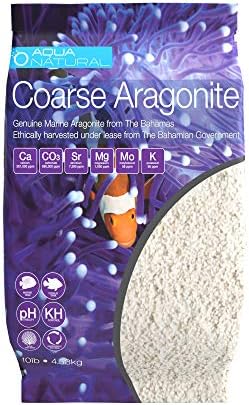 Aqua Natural Aquarium Sand, Coarse Aragonite, 10lb
