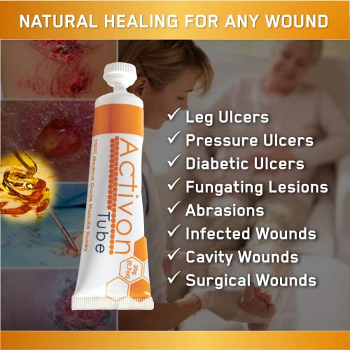 Activon Medical Grade 100% Manuka Honey Gel Tube Natural Healing of Wounds 20g Pack of 1