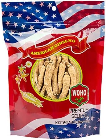 Long Large #101.8 American Ginseng Roots 8 Oz Bag