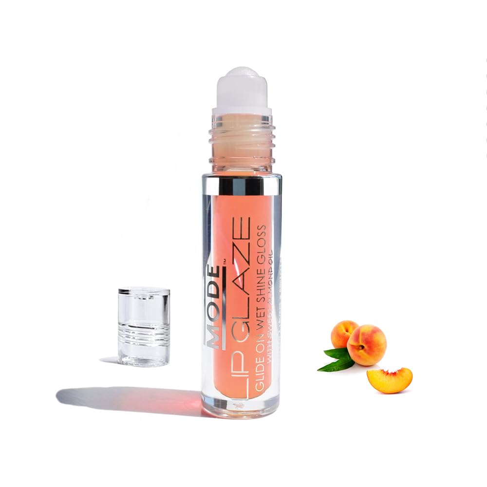 MODE Lip Glaze Cotton Candy Flavored Lip Gloss, Hydrating Sheer Wet Shine, Skincare Fruit Oils