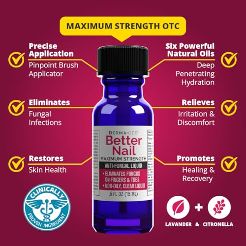 Better Nail - Treatment for Fungus Under & Around the Nail - Maximum Strength, 25% Anti Fungal Solution for Nail Support, Nail Restoring