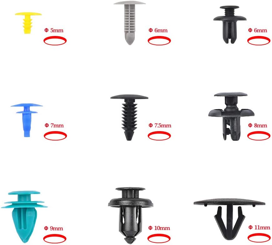 OTUAYAUTO 245 PCS Fender Clips Car Clips Bumper Plastic Rivets