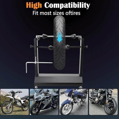 Motorcycle Wheel Balancer, Wheel Truing Stand, Adjustable Truing Pointer | Heavy Duty Motorcycle Tire Balancer