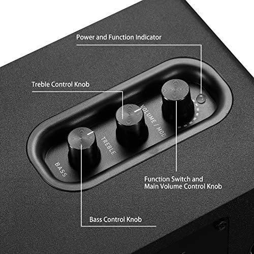 Sanyun SW208 3" Active Bluetooth 5.0 Bookshelf Speakers, Built-in 24bit DAC